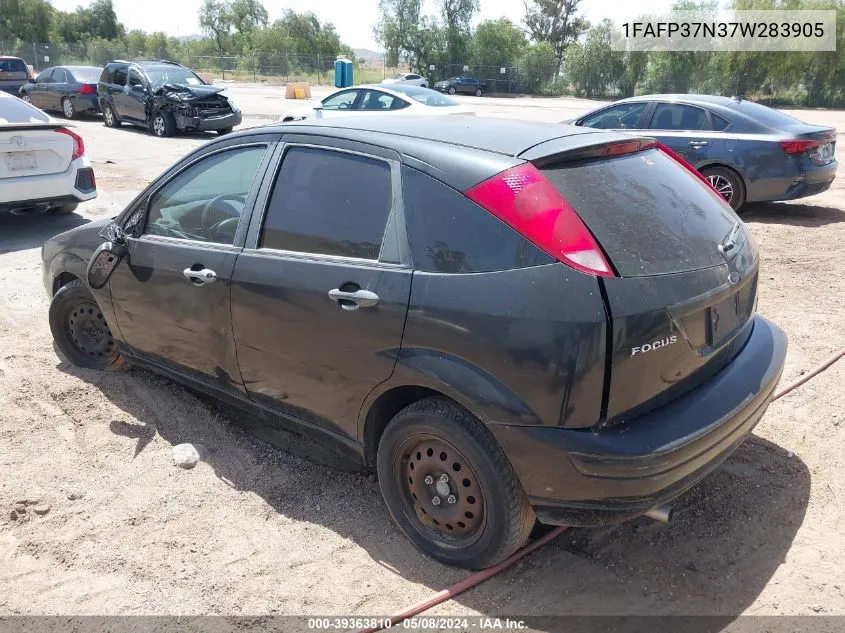 2007 Ford Focus S/Se/Ses VIN: 1FAFP37N37W283905 Lot: 39363810