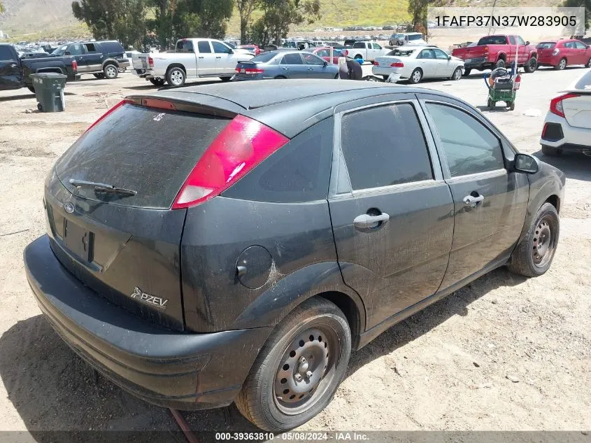 2007 Ford Focus S/Se/Ses VIN: 1FAFP37N37W283905 Lot: 39363810