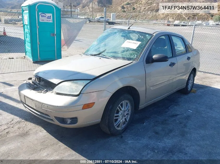 2007 Ford Focus S/Se/Ses VIN: 1FAFP34N57W364411 Lot: 39812881