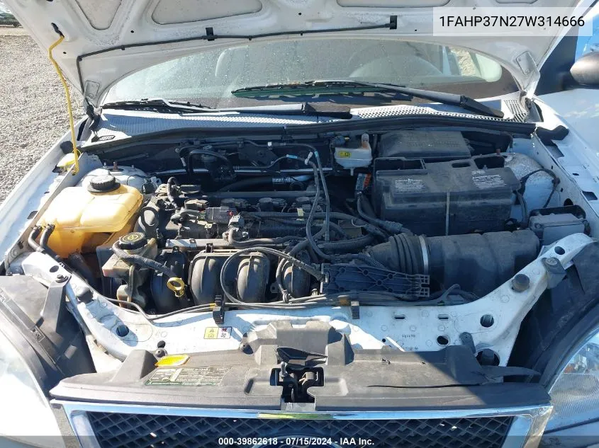 1FAHP37N27W314666 2007 Ford Focus S/Se/Ses