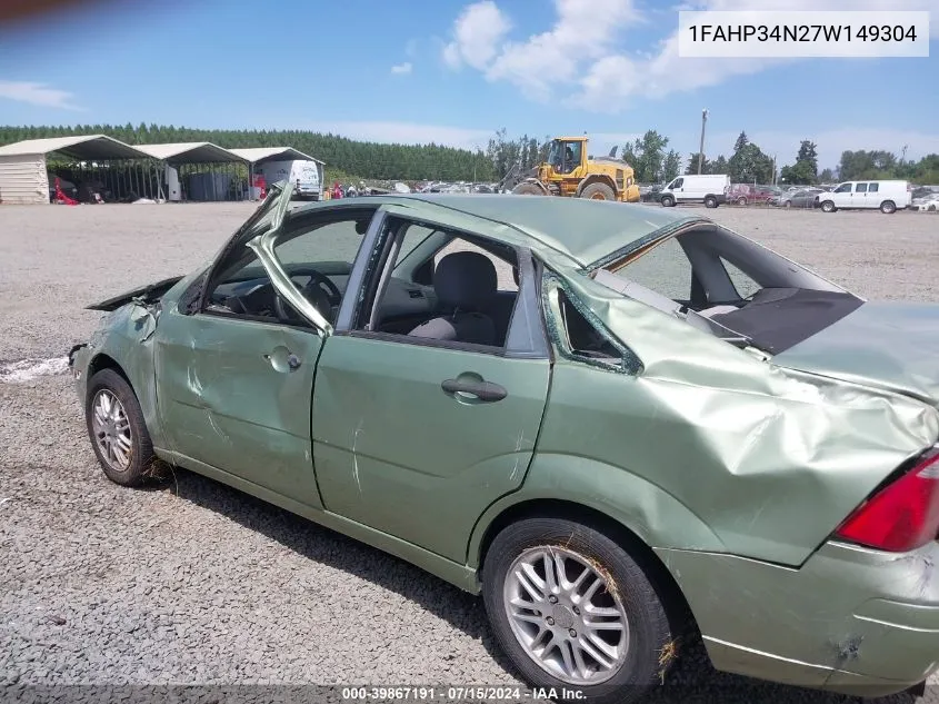 1FAHP34N27W149304 2007 Ford Focus S/Se/Ses