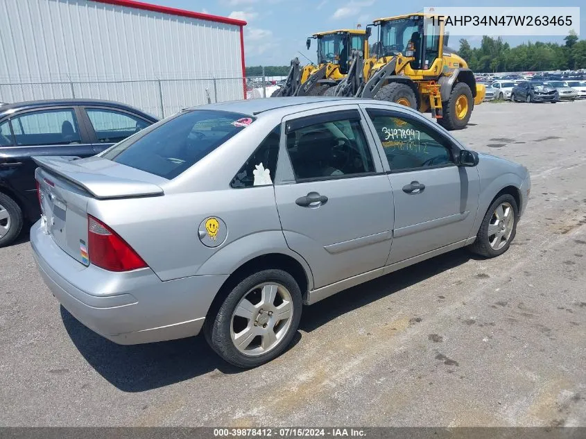 2007 Ford Focus Ses VIN: 1FAHP34N47W263465 Lot: 39878412