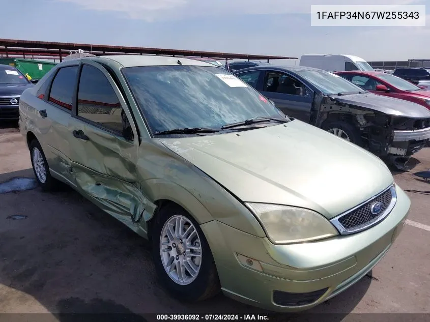 1FAFP34N67W255343 2007 Ford Focus S/Se/Ses