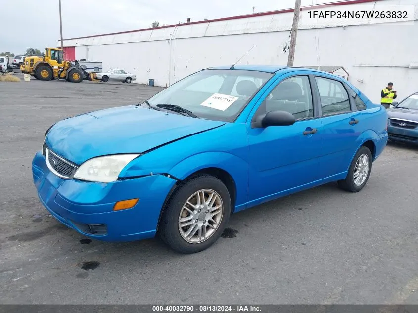 1FAFP34N67W263832 2007 Ford Focus S/Se/Ses