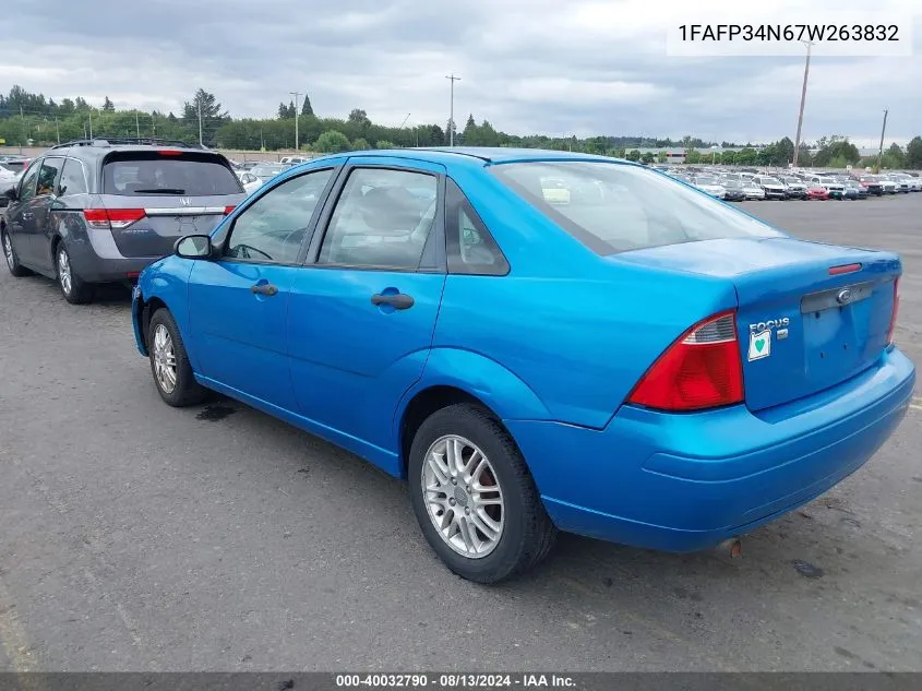 2007 Ford Focus S/Se/Ses VIN: 1FAFP34N67W263832 Lot: 40032790