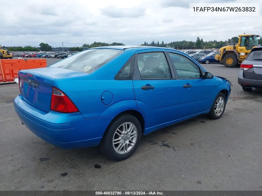 2007 Ford Focus S/Se/Ses VIN: 1FAFP34N67W263832 Lot: 40032790