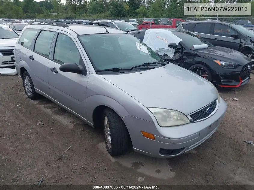 2007 Ford Focus Se/Ses VIN: 1FAFP36N07W222013 Lot: 40097085