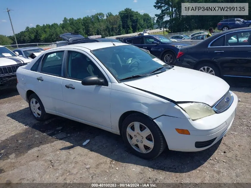 2007 Ford Focus S/Se/Ses VIN: 1FAFP34NX7W299135 Lot: 40100283