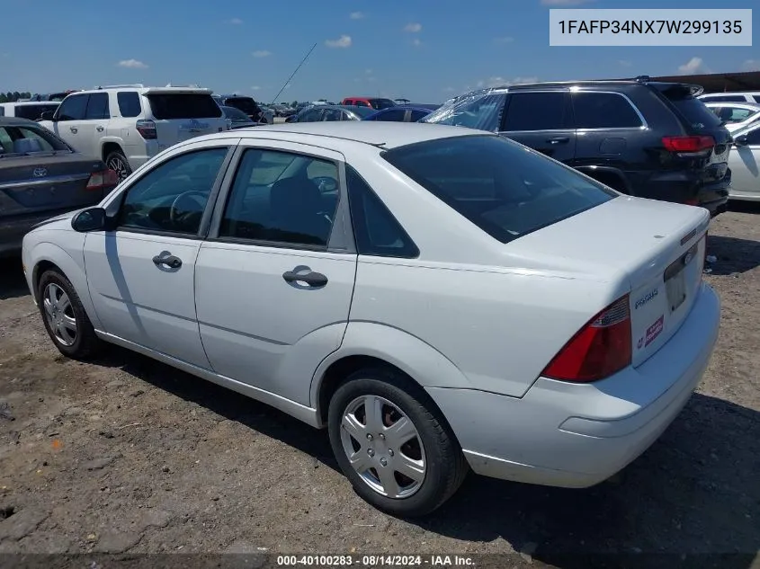 2007 Ford Focus S/Se/Ses VIN: 1FAFP34NX7W299135 Lot: 40100283