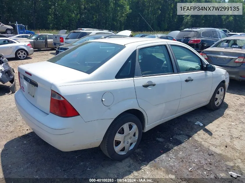 2007 Ford Focus S/Se/Ses VIN: 1FAFP34NX7W299135 Lot: 40100283