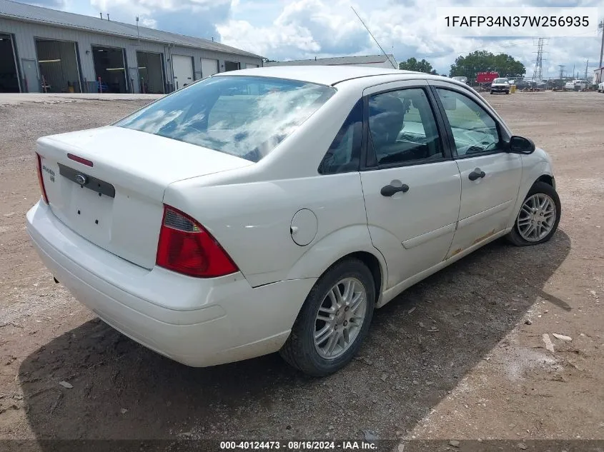 2007 Ford Focus S/Se/Ses VIN: 1FAFP34N37W256935 Lot: 40124473