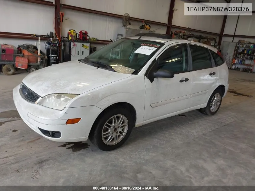 2007 Ford Focus S/Se/Ses VIN: 1FAHP37N87W328376 Lot: 40130164