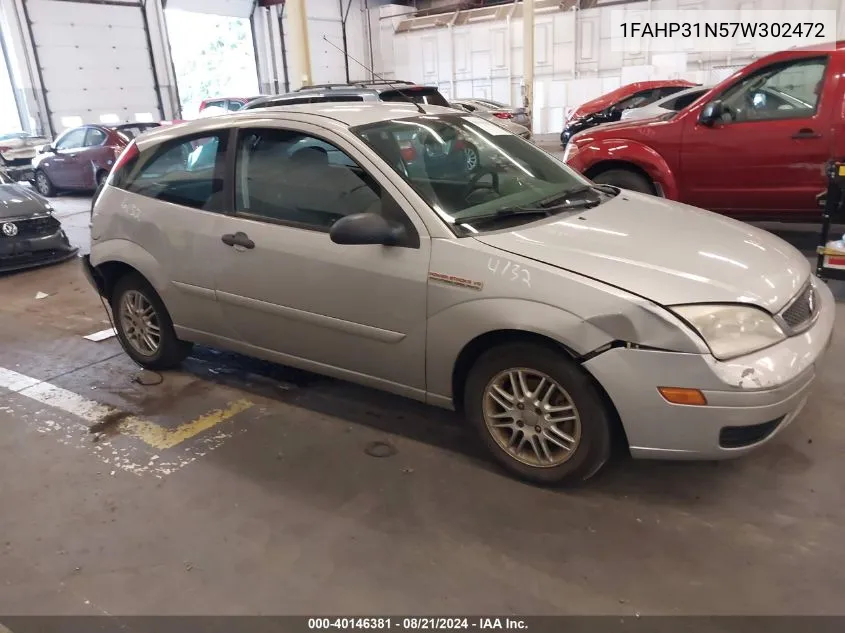 2007 Ford Focus Zx3/S/Se/Ses VIN: 1FAHP31N57W302472 Lot: 40146381