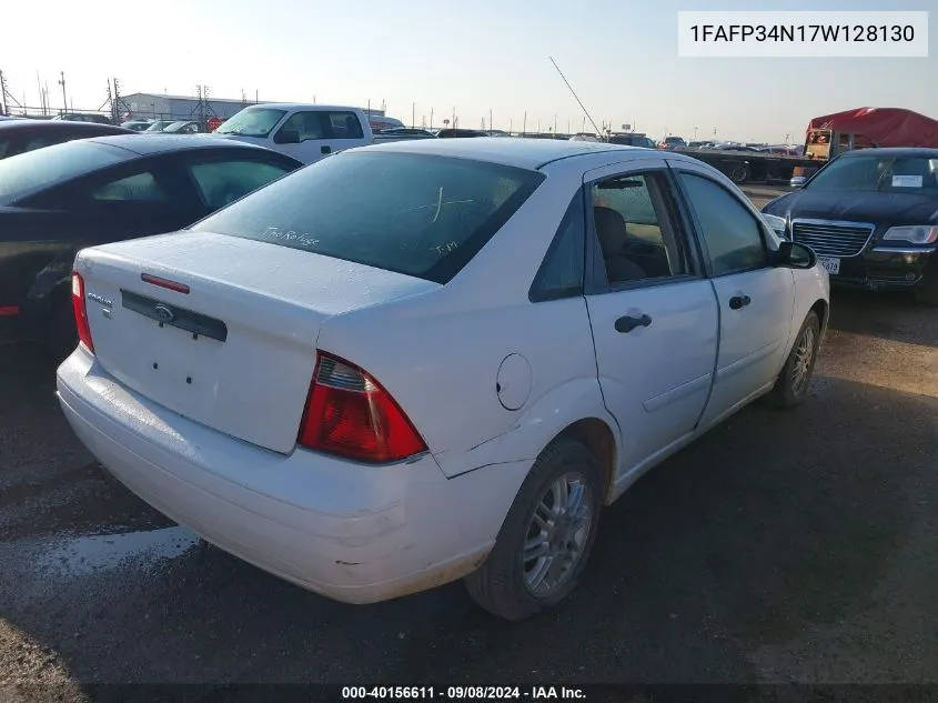 2007 Ford Focus S/Se/Ses VIN: 1FAFP34N17W128130 Lot: 40156611