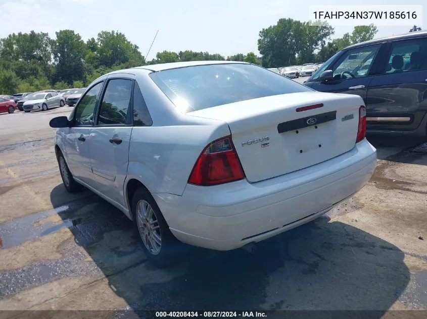 2007 Ford Focus S/Se/Ses VIN: 1FAHP34N37W185616 Lot: 40208434