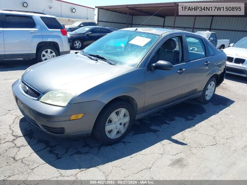 2007 Ford Focus S/Se/Ses VIN: 1FAHP34N17W150895 Lot: 40212083