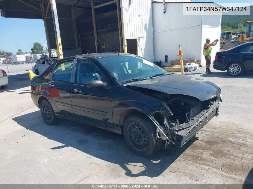 2007 Ford Focus S/Se/Ses VIN: 1FAFP34N57W347124 Lot: 40266713