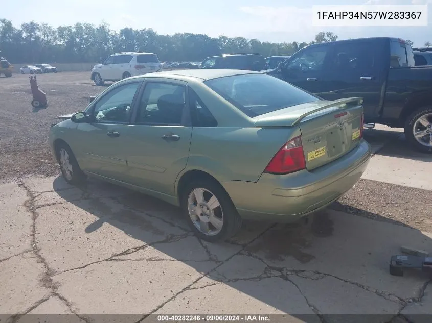 2007 Ford Focus S/Se/Ses VIN: 1FAHP34N57W283367 Lot: 40282246