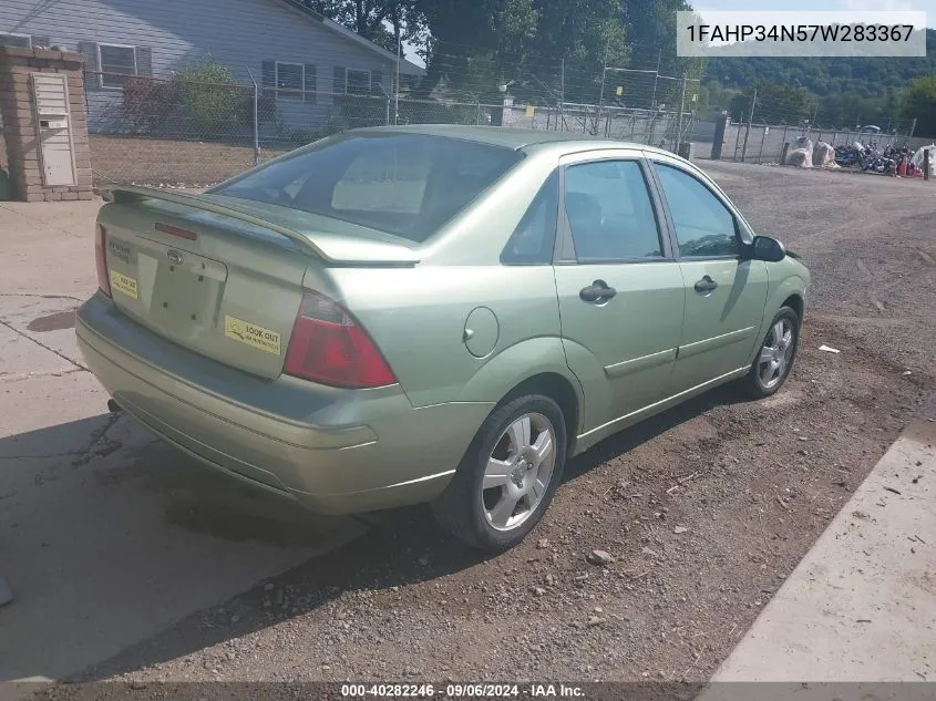 2007 Ford Focus S/Se/Ses VIN: 1FAHP34N57W283367 Lot: 40282246