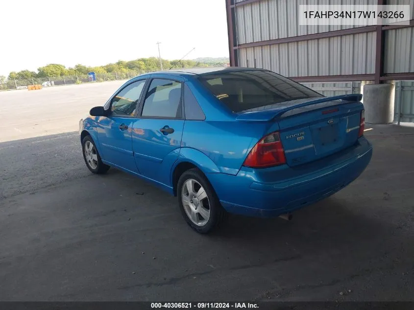 2007 Ford Focus Zx4/S/Se/Ses VIN: 1FAHP34N17W143266 Lot: 40306521