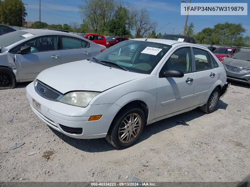 2007 Ford Focus Zx4/S/Se/Ses VIN: 1FAFP34N67W319879 Lot: 40334223