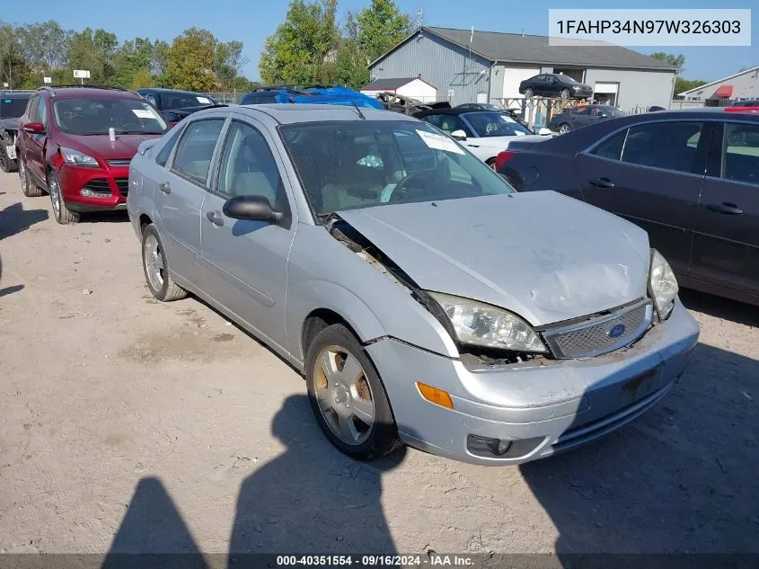 2007 Ford Focus Zx4/S/Se/Ses VIN: 1FAHP34N97W326303 Lot: 40351554