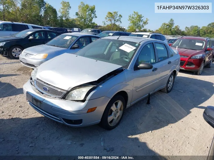 2007 Ford Focus Zx4/S/Se/Ses VIN: 1FAHP34N97W326303 Lot: 40351554