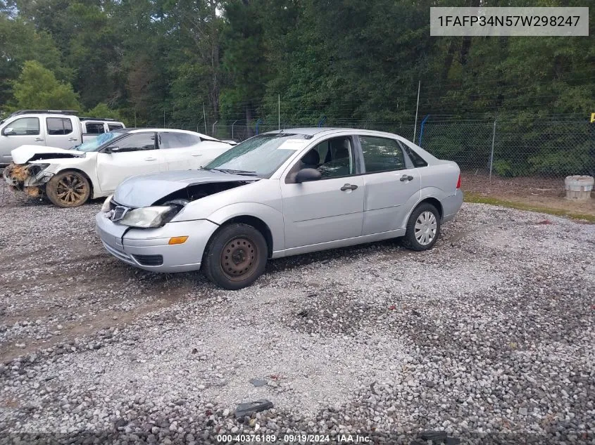 1FAFP34N57W298247 2007 Ford Focus S/Se/Ses