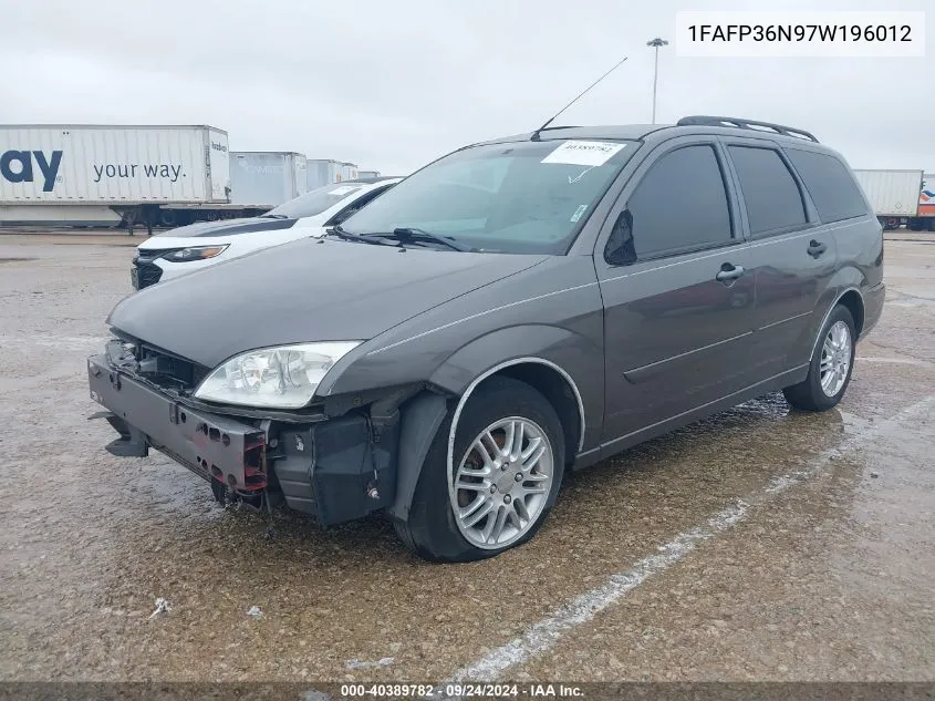 2007 Ford Focus Se/Ses VIN: 1FAFP36N97W196012 Lot: 40389782