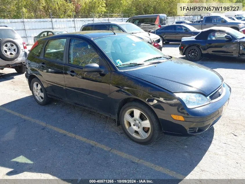 2007 Ford Focus S/Se/Ses VIN: 1FAHP37N67W198727 Lot: 40571265