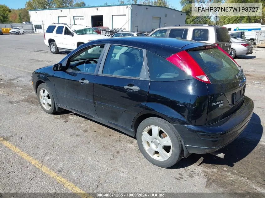 2007 Ford Focus S/Se/Ses VIN: 1FAHP37N67W198727 Lot: 40571265