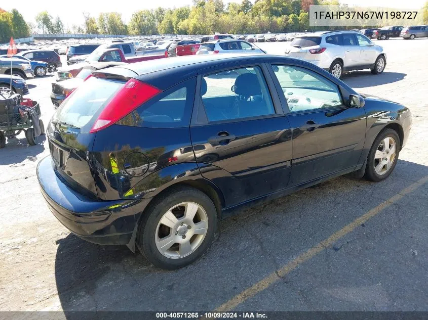 2007 Ford Focus S/Se/Ses VIN: 1FAHP37N67W198727 Lot: 40571265