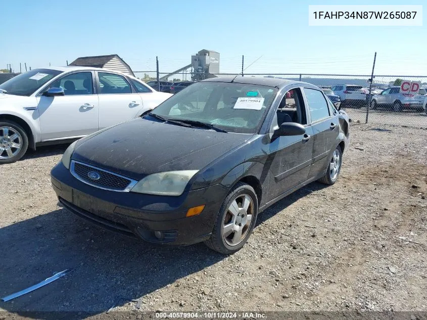 2007 Ford Focus Zx4/S/Se/Ses VIN: 1FAHP34N87W265087 Lot: 40579904