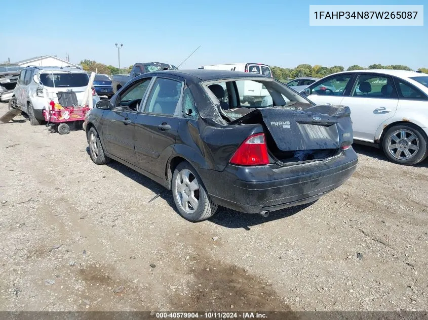 2007 Ford Focus Zx4/S/Se/Ses VIN: 1FAHP34N87W265087 Lot: 40579904