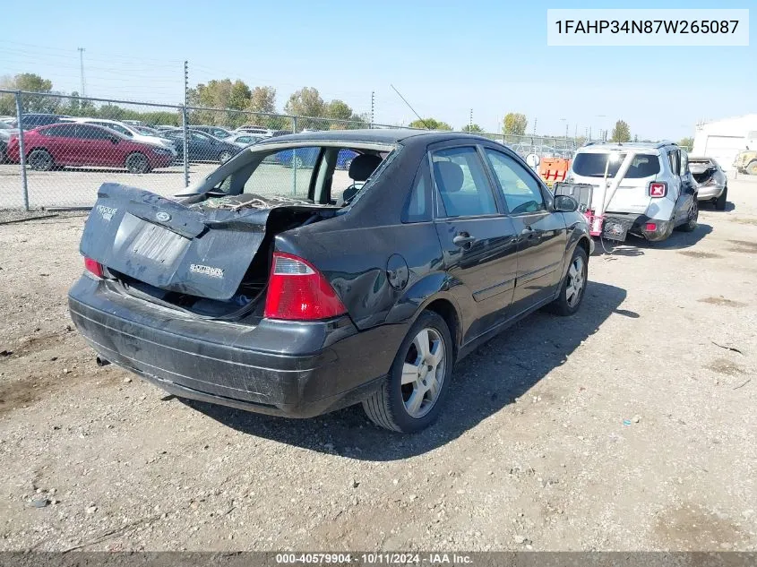 2007 Ford Focus Zx4/S/Se/Ses VIN: 1FAHP34N87W265087 Lot: 40579904