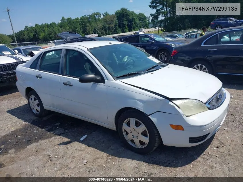 2007 Ford Focus S/Se/Ses VIN: 1FAFP34NX7W299135 Lot: 40748628