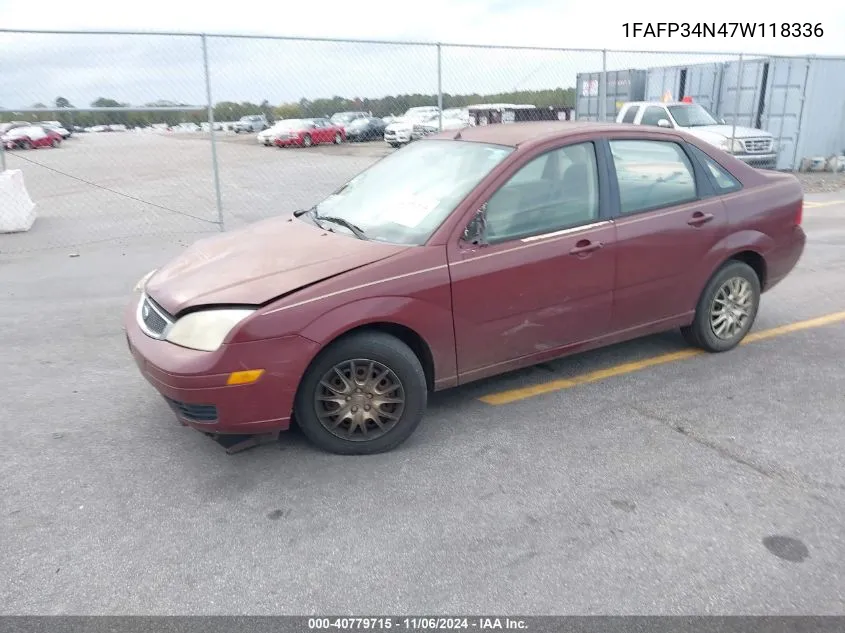 1FAFP34N47W118336 2007 Ford Focus S/Se/Ses