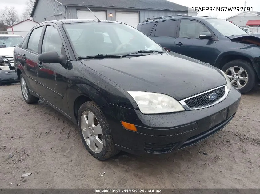 2007 Ford Focus S/Se/Ses VIN: 1FAFP34N57W292691 Lot: 40839127