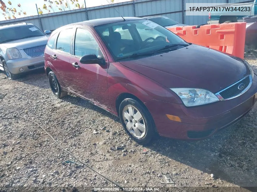 2007 Ford Focus S/Se/Ses VIN: 1FAFP37N17W344233 Lot: 40908296