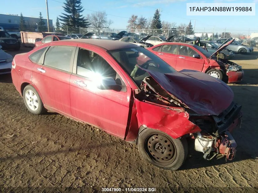 2008 Ford Focus S/Se VIN: 1FAHP34N88W199884 Lot: 30047900