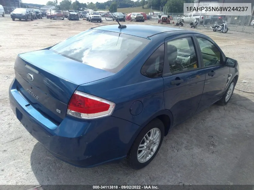 2008 Ford Focus Se/Ses VIN: 1FAHP35N68W244237 Lot: 34113818