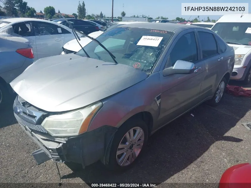 2008 Ford Focus Se/Ses VIN: 1FAHP35N88W242103 Lot: 39468422