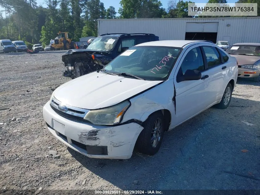 2008 Ford Focus Se/Ses VIN: 1FAHP35N78W176384 Lot: 39529551