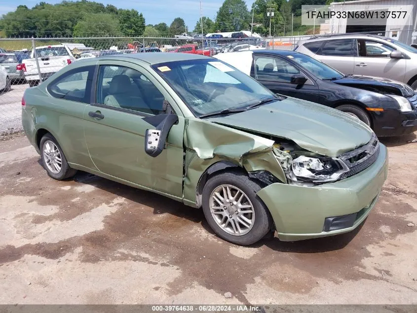 2008 Ford Focus Se/Ses VIN: 1FAHP33N68W137577 Lot: 39764638