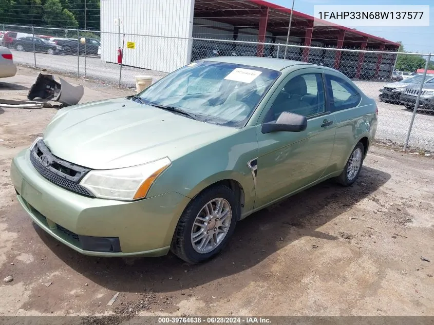 2008 Ford Focus Se/Ses VIN: 1FAHP33N68W137577 Lot: 39764638