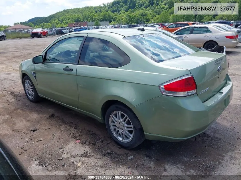 2008 Ford Focus Se/Ses VIN: 1FAHP33N68W137577 Lot: 39764638