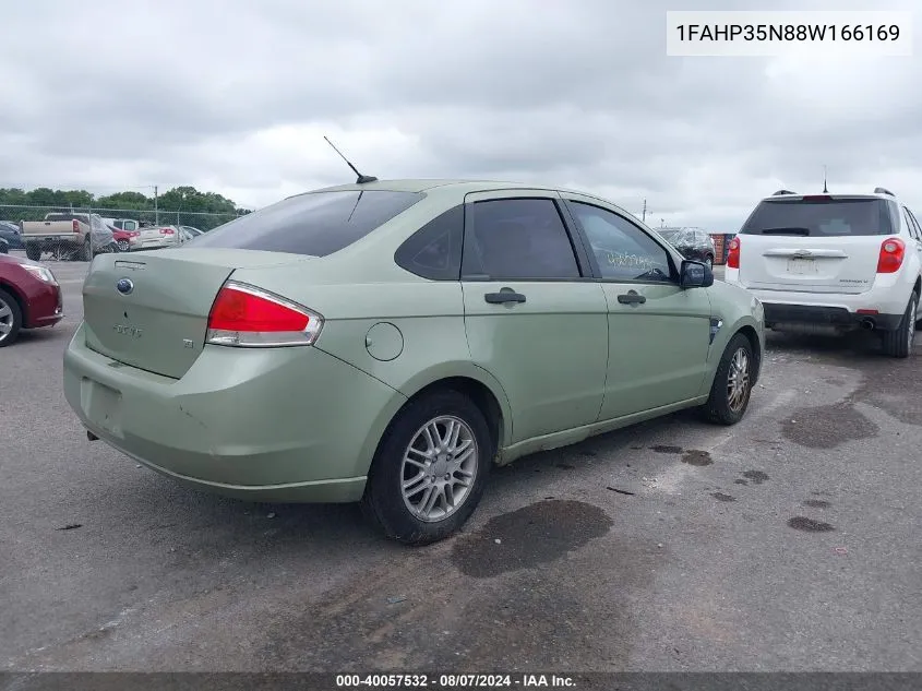 2008 Ford Focus Se/Ses VIN: 1FAHP35N88W166169 Lot: 40057532