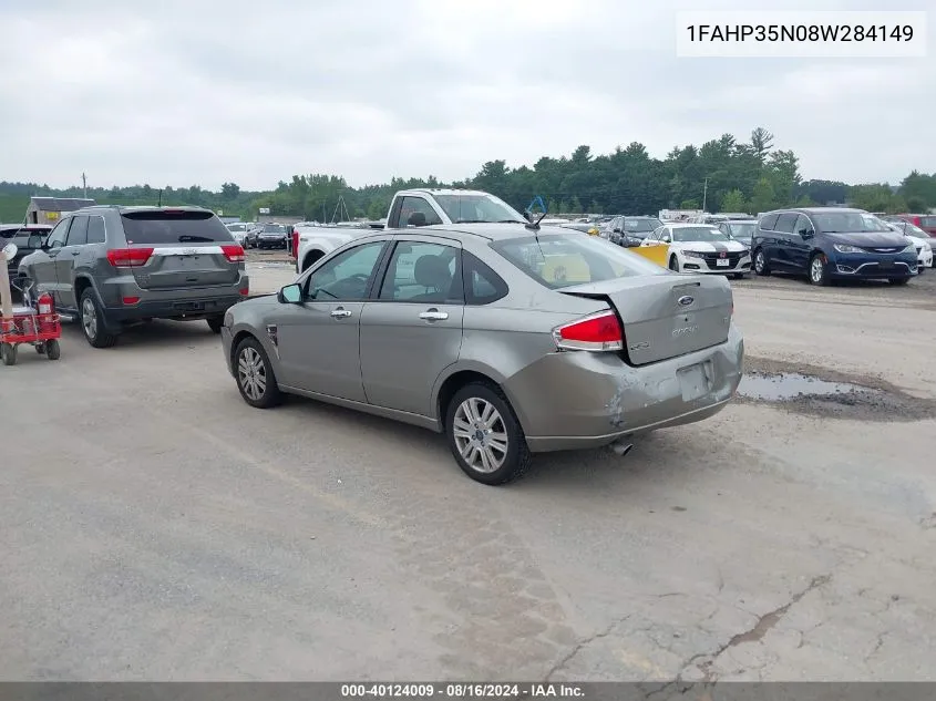 2008 Ford Focus Se/Ses VIN: 1FAHP35N08W284149 Lot: 40124009