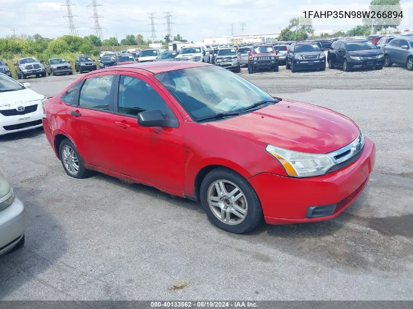 2008 Ford Focus Se/Ses VIN: 1FAHP35N98W266894 Lot: 40133562