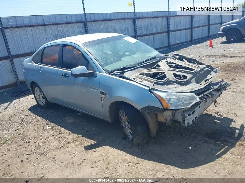 2008 Ford Focus Se/Ses VIN: 1FAHP35N88W108241 Lot: 40145402